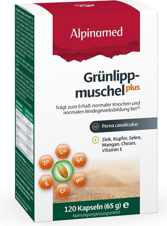 Actual product image Alpinamed Green-lipped mussel (120 Piece, Capsules, 100 g)