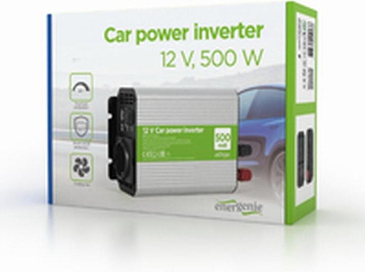 Image du produit Energenie power adapter/inverter Auto 500W Aluminium noir EG-PWC500-01