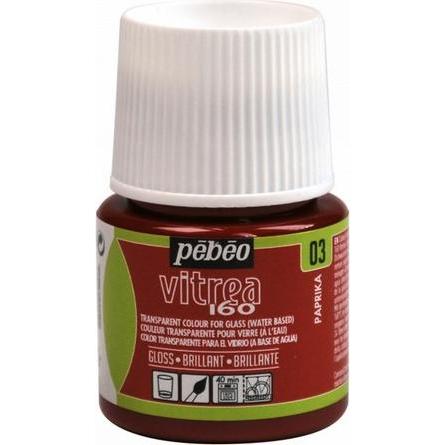 Thumbnail - Pebeo, Künstlerfarbe + Bastelfarbe, Vitrea 160 Glänzendefarben (Paprika, 45 ml)