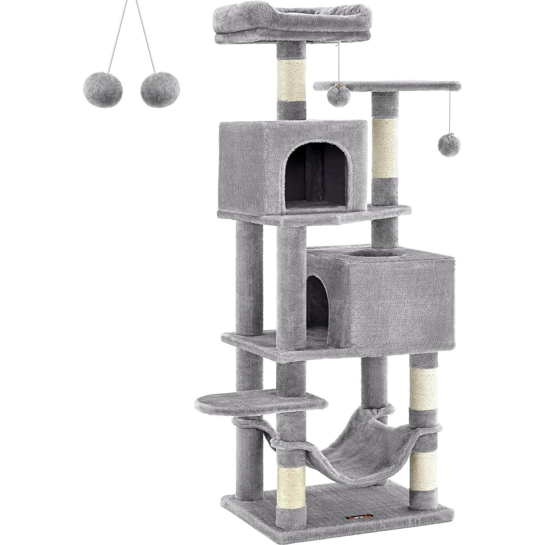 Meilleurs prix pour Feandrea Mila (155 cm, Gris clair), Arbre à chat