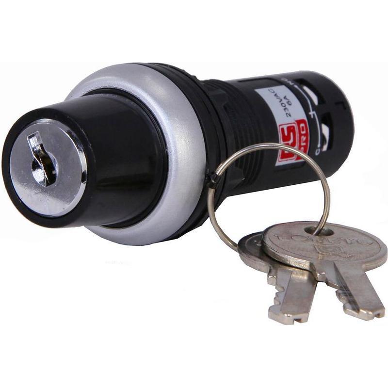 RS PRO Interruttore a chiave nera 3 Pos Spg Ret 1NO/1NC, Pulsante + Interruttore, Nero