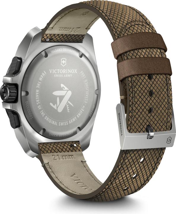 Actual product image Victorinox I.N.O.X. Chrono 43, SIR, BLK dial,BRN structured m (Swiss made, Chronograph, 43 mm)