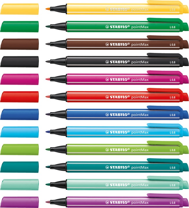 Actual product image STABILO PointMax (Rose, Lilac, Turquoise, Green, 4 x)