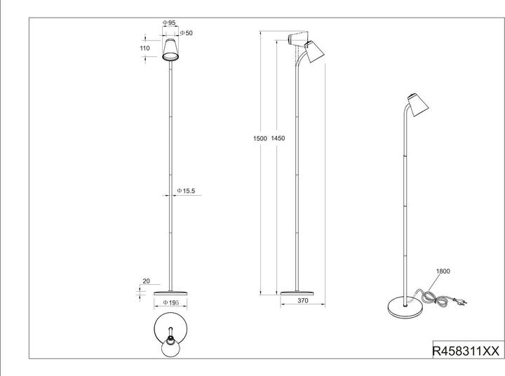 Produktbild Reality LED-Stehleuchte Pongo (500 lm)