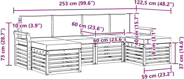 Produktbild vidaXL Outdoor-Sofa