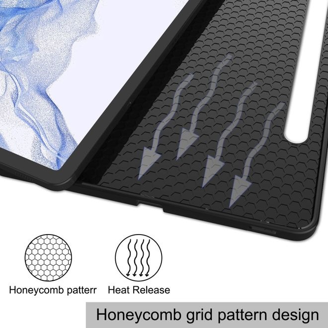 Produktbild MU Classic Dreifach faltbare Leder Hülle (Galaxy Tab S8)