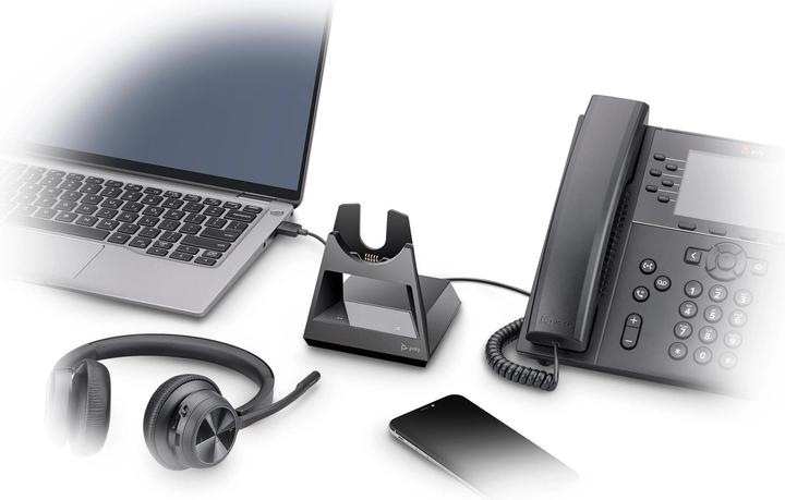 Produktbild HP Poly Voyager 4320 + BT700 USB-A Adapter + Ladestation (Kabellos, USB-A, Zoom)