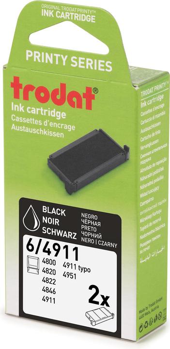 Actual product image Trodat Replacement stamp pad 6/4911, double pack - black