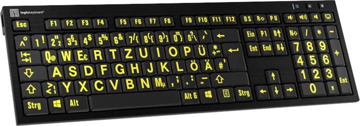 Produktbild Logickeyboard XL Print PC Slim Line NERO (DE, Kabelgebunden)