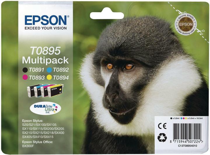 Actual product image Epson T0895 Multipack (C, FC, M, Y)