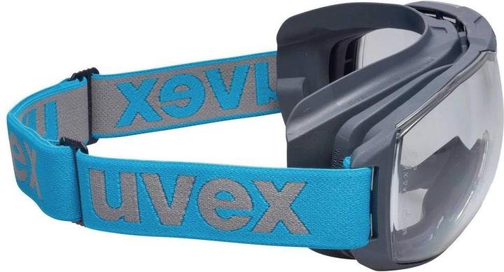 Actual product image Uvex megasonic goggles, clear visor, grey/blue.