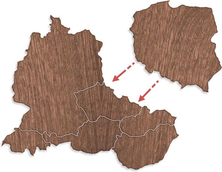 Immagine prodotto Trenddeko Mappa Europa Centrale (42 x 34 cm)
