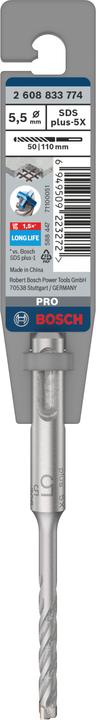 Produktbild Bosch Zubehör PRO SDS plus-5X Hammerbohrer, 5,5 x 50 x 110 mm (5.50 Millimeter)