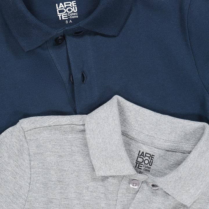 Actual product image La Redoute Collections 2-Pack Long Sleeve Polo Shirts (152)