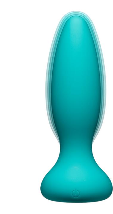 Actual product image Doc Johnson Vibe Adventurous vibrating anal plug turquoise