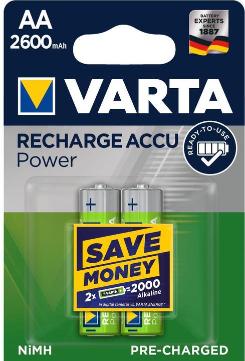 Varta Recharge Accu Power (2 pcs., AA, 2600 mAh)