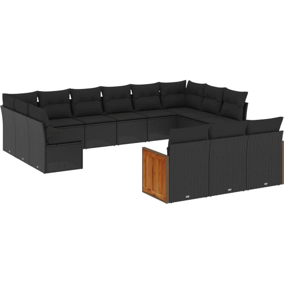 VidaXL, Gartenlounge, 10-tlg. Garten-Lounge-Set mit Kissen
