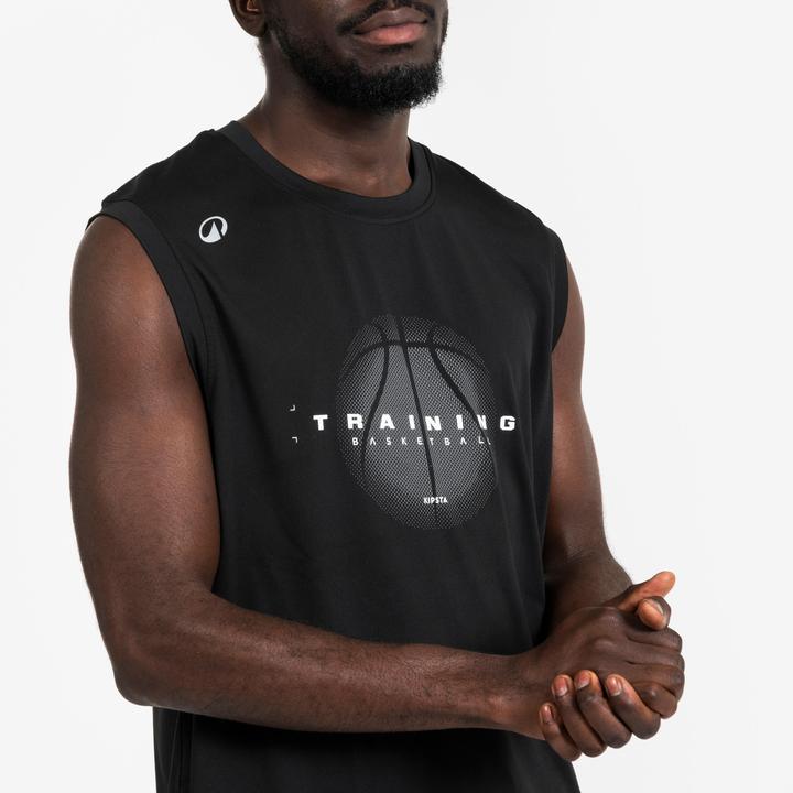 Produktbild Kipsta Damen/Herren Basketball Trikot ärmellos - Fast 500 schwarz (XL)
