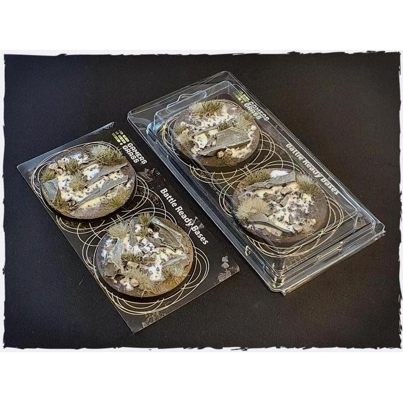 Gamers Grass GGB-WR60-1 - Kampffertige Basen - Winter, 60 mm, rund (2 Stück)