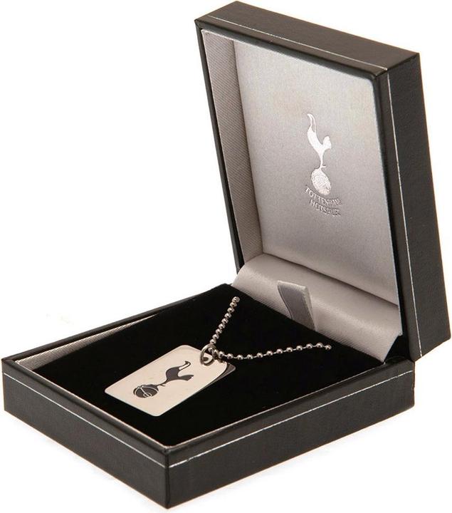 Actual product image Tottenham Hotspur FC Enamel Crest Dog Tag And Chain (100% synthetic material)