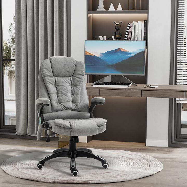 Actual product image Vinsetto Massagestuhl Technologiegewebe (100% Polyester), Schaumstoff Grau (46 - 56 cm)