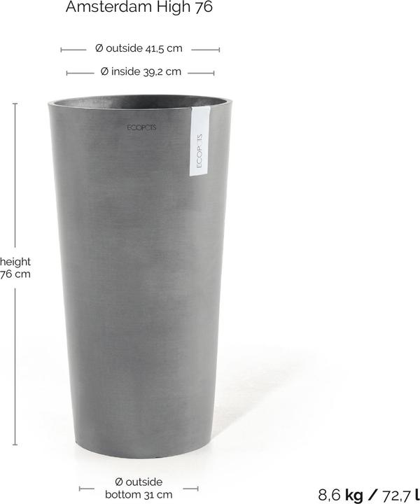 Immagine prodotto Ecopots Amsterdam High (41.50 x 76 cm)