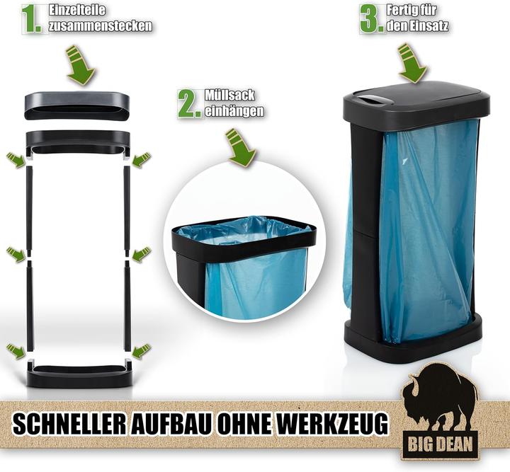 Actual product image BigDean 2-teiligesMüllsackständer-Set für Innen & Aussen (2 Stück) (120 l)