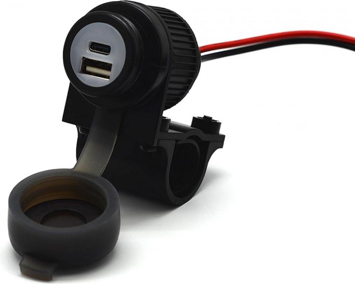 Produktbild Albrecht Duo USB A+C Steckdose Motorrad 12/24V