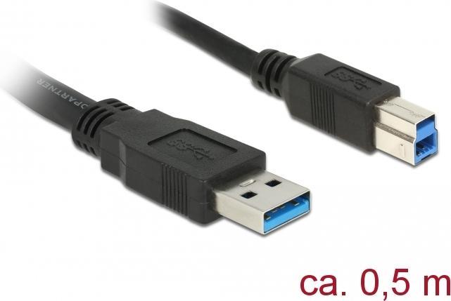 Actual product image Delock USB-A - USB-B (0.50 m, USB 3.0)