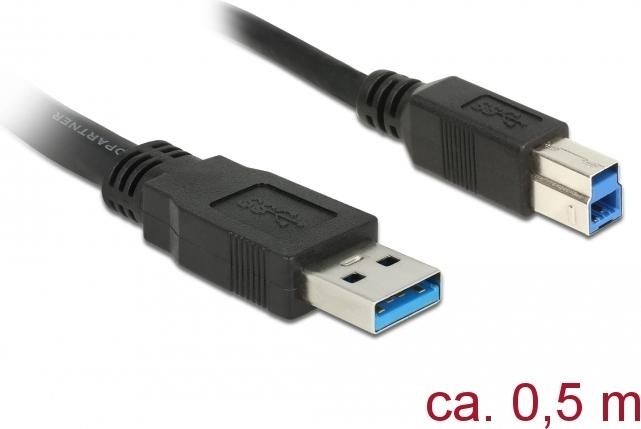 Produktbild Delock USB-A - USB-B (0.50 m, USB 3.0)