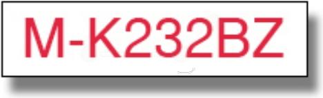 Actual product image Inkadoo Brother MK-232BZ DirectLabel red on white 12mm x 8m Brother P-Touch M 9-12mm (1.20 cm, Red)