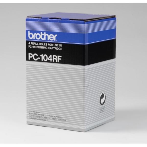 Inkadoo, Toner, Brother PC-104RF Thermo-Transfer-Rolle 700 Seiten VE=4 Schwarz Brother Fax 1150 P (BK)