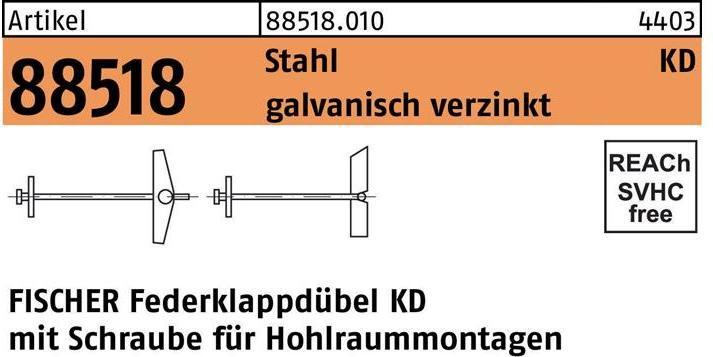 Immagine prodotto Fischer Tassello inclinabile KD 6 100 mm 16 mm 08 (25 pz.)
