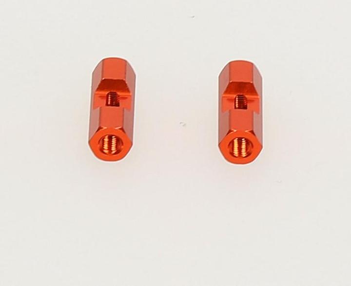 Actual product image HB Racing Front Bulkhead Insert (Orange)