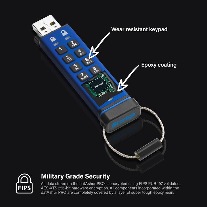 Produktbild iStorage Datashur Pro (64 GB, USB 3.0, USB-A)