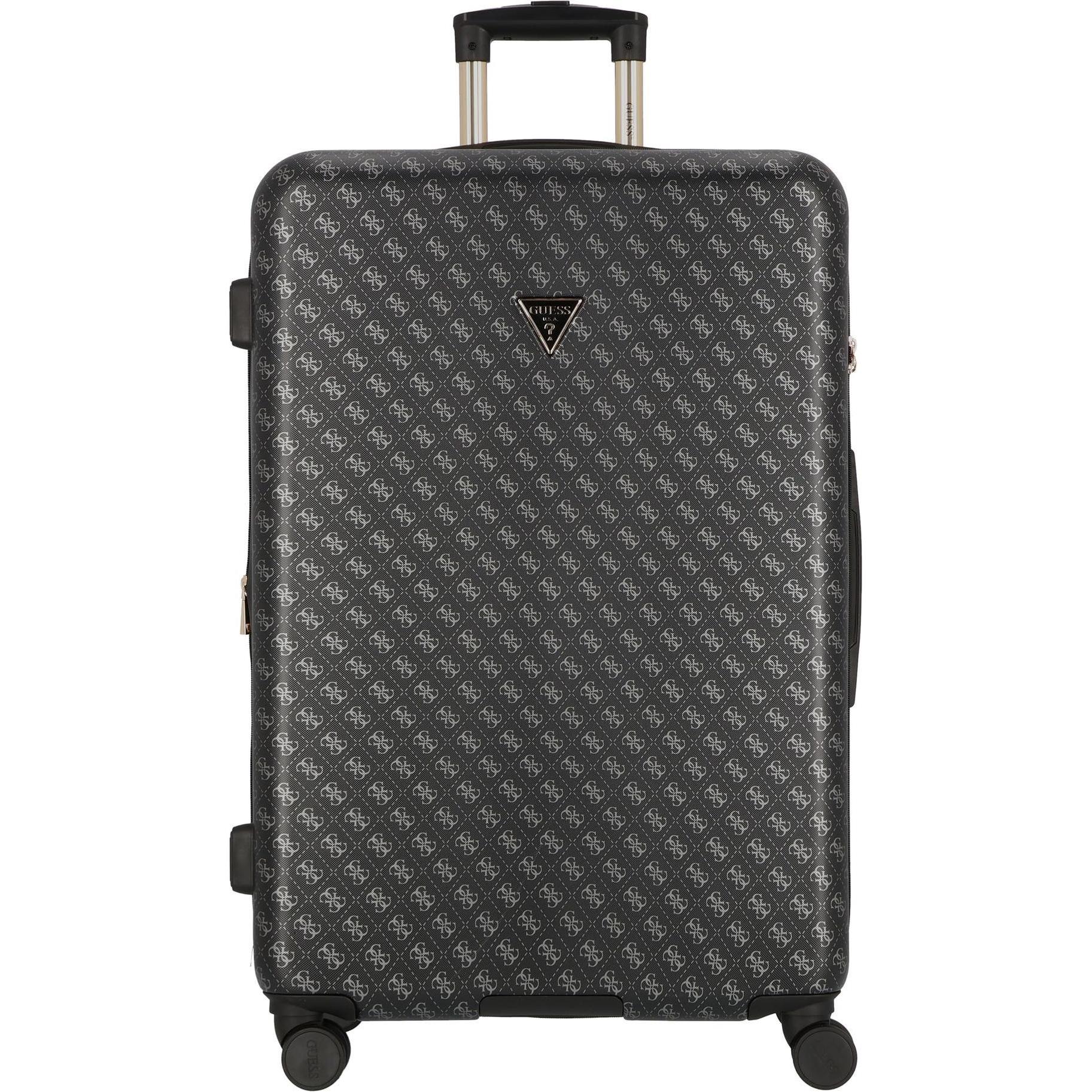 Guess, Koffer, Jesco 4 Rollen Trolley 77 cm mit Dehnfalte, Schwarz, (97 l, XL (ab 115l))
