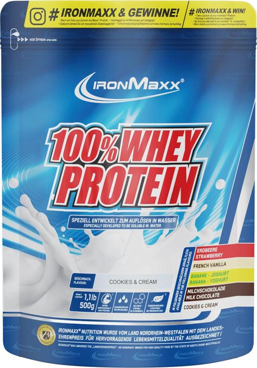Actual product image IronMaxx 100% Whey Protein (500g bag) (Cookies and Cream, 1 pcs., 500 g)