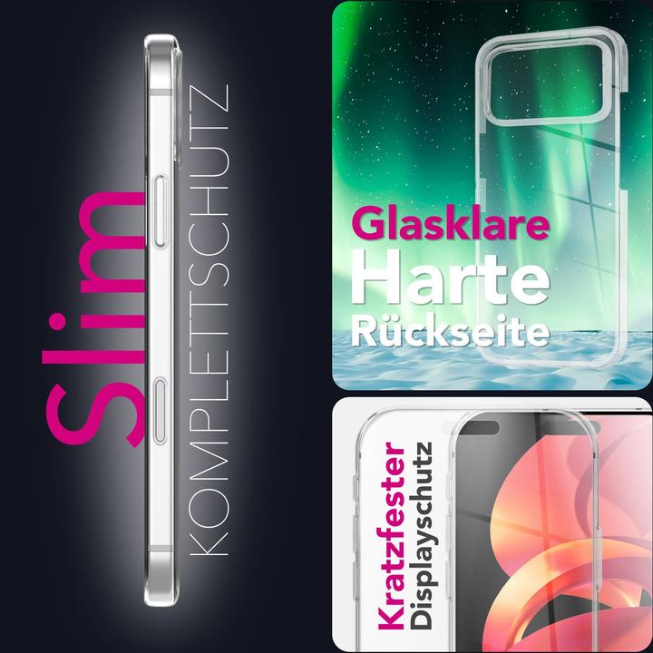Immagine prodotto Nalia Full Cover "360Guard" - Klare 360 Grad Rundum Schutz Hülle - Full Body Phone Protection (Apple iPhone 17 Pro)