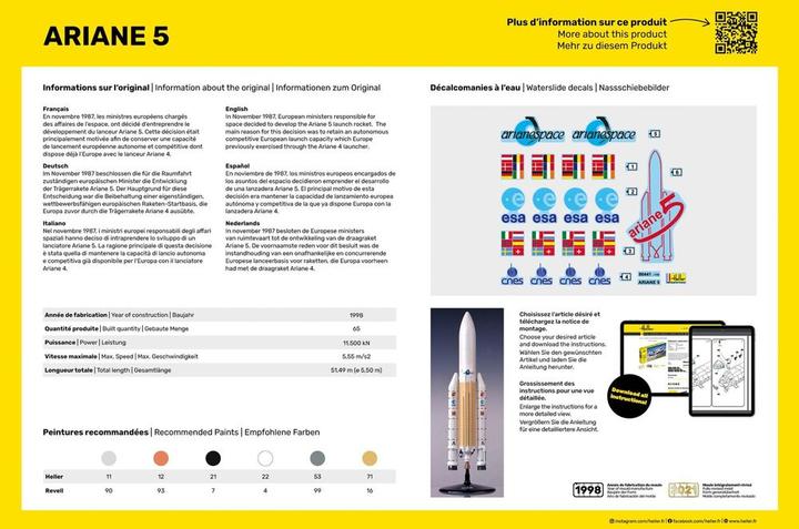 Valeurs nutritives et ingrédients Heller Ariane 5