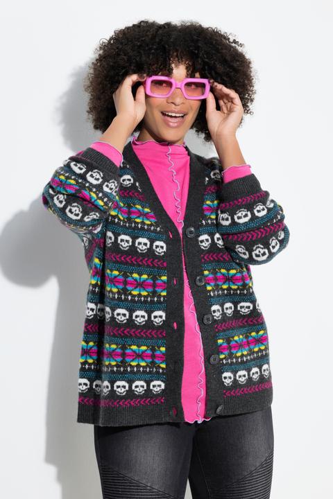 Produktbild Angel of Style Strickjacke, oversized, Totenköpfe, Ballon-Langarm (42, 44)