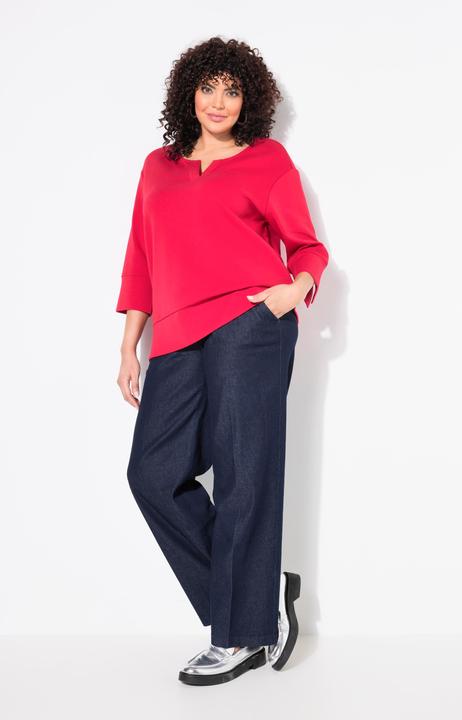 Actual product image Ulla Popken Front Crease Wide Leg Jeans (26)