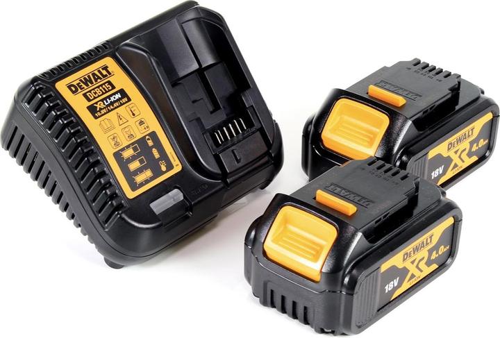 Produktbild DeWalt DCV 100 M2 18 V Akku Gebläse / Laubbläser + 2 x DCB 182 4,0 Ah Akku + DCB 115 Ladegerät (Akkubetrieb, Laubbläser)
