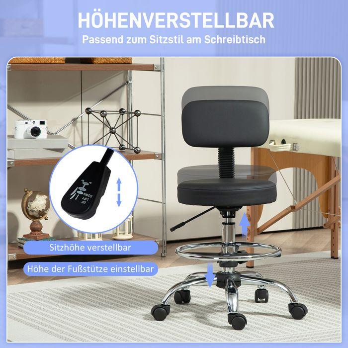Produktbild Swisshandel24 Bürostuhl Ergonomischer Zeichenstuhl, Höhenverstellbar Computerstuhl mit Fussring