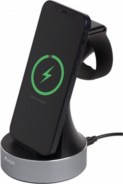 Verbatim 2 in 1 Qi Wireless+Apple Watch Charger (20 W)