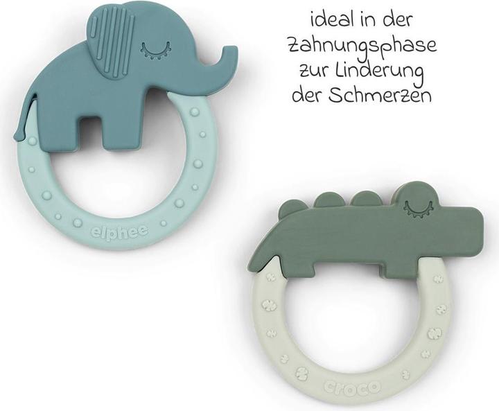 Productafbeelding Done by Deer Beissring 2er-Pack Deer friends Grün/Blau