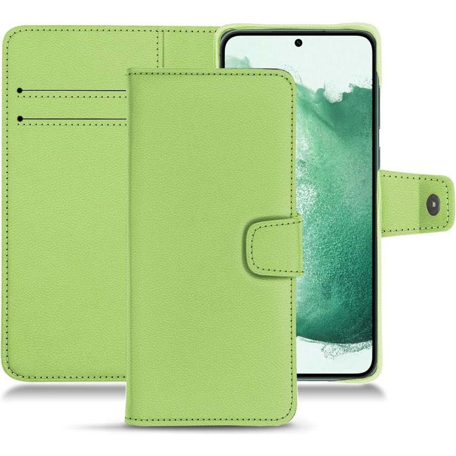 Noreve Lederschutzhülle Wallet (Samsung Galaxy S22+ 5G), Smartphone Hülle, Grün