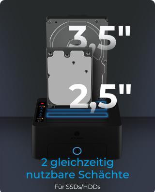 Productafbeelding Icy Box Klonen en dockingstation voor 2,5" of 3,5" SATA-schijven,IB-1232CL-U3
