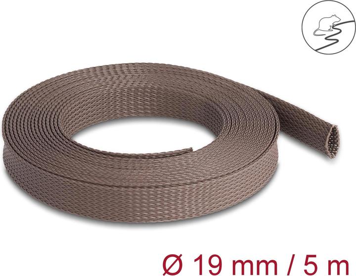 Image du produit Delock Tuyau tressé résistant aux rongeurs, 5 m x 19 mm brun (Gaines pour câbles, 500 cm)