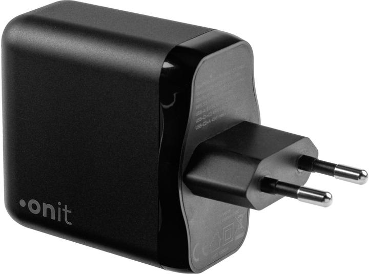 Produktbild Onit USB-Wandladegerät Triple 2C1A 65 W GaN Schwarz (65 W, 3 Ports)