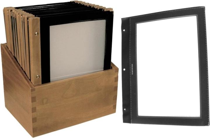 Contacto Speisekartenmappe Holz